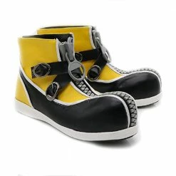 Auscosplay Kingdom Hearts Sora Shoes Yellow Cosplay Boots