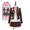 Auscosplay Anime Costume Danganronpa Kotoko Utsugi Cosplay Costume Brown School Uniform