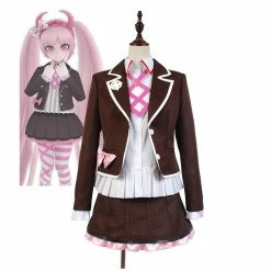 Auscosplay Anime Costume Danganronpa Kotoko Utsugi Cosplay Costume Brown School Uniform