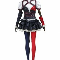 Auscosplay Arkham Knight Harley Quinn Asylum City Dark Outfit Cosplay Costume Movie Costume