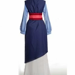 Auscosplay Princess Fa Mulan Blue Cosplay Costume Outfit