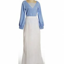 Auscosplay Princess Fa Mulan Blue Cosplay Costume Outfit