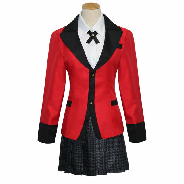 Auscosplay Anime Costume Kakegurui Yumeko Jabami Girls School Uniform Cosplay Costume 3 Auscosplay Anime Costume Kakegurui Yumeko Jabami Girls School Uniform Cosplay Costume