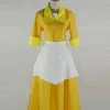Auscosplay Prince & Princess Costume The Princess And The Frog Tiana Yellow Dress Cosplay Costume