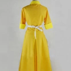 Auscosplay Prince & Princess Costume The Princess And The Frog Tiana Yellow Dress Cosplay Costume