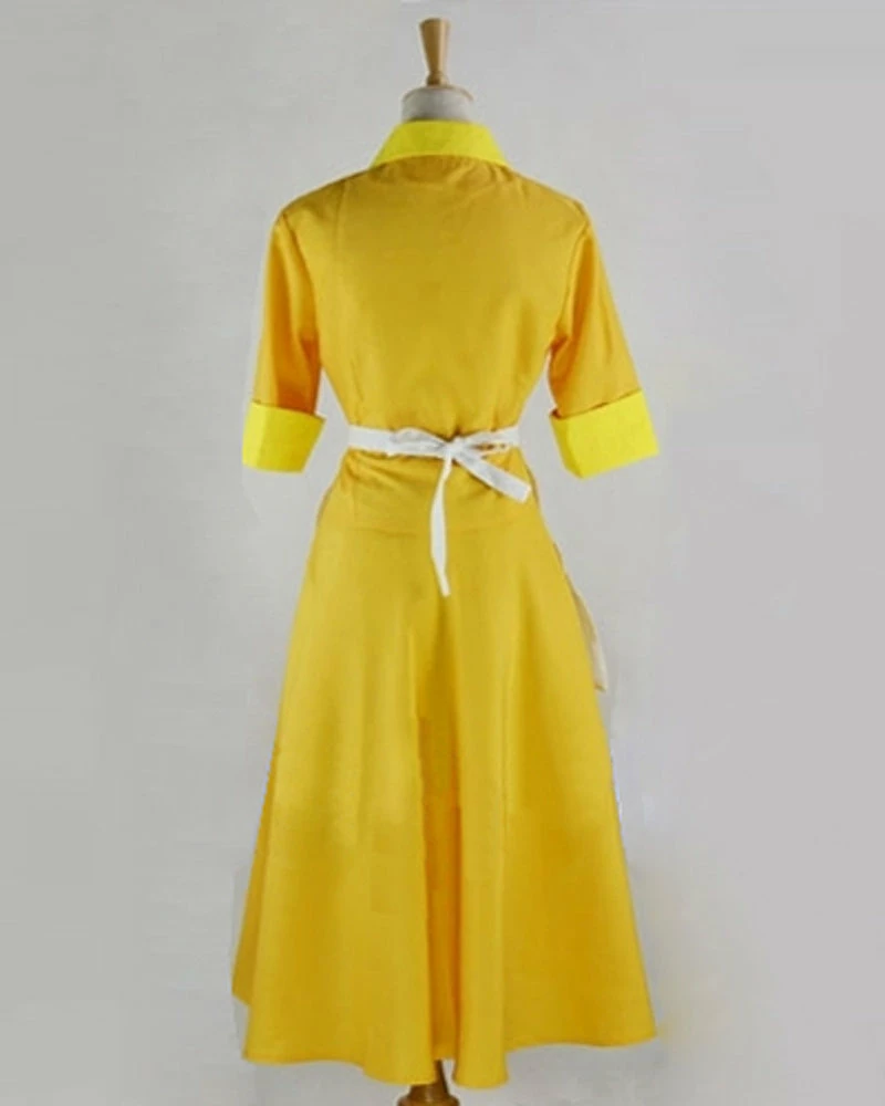 Auscosplay Prince & Princess Costume The Princess And The Frog Tiana Yellow Dress Cosplay Costume 4 Auscosplay Prince & Princess Costume The Princess And The Frog Tiana Yellow Dress Cosplay Costume