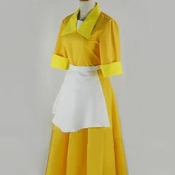 Auscosplay Prince & Princess Costume The Princess And The Frog Tiana Yellow Dress Cosplay Costume 8 Auscosplay Prince & Princess Costume The Princess And The Frog Tiana Yellow Dress Cosplay Costume