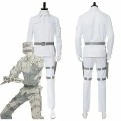 Auscosplay Anime Costume Cells At Work! White Blood Cell Neutrophil Cosplay Costume