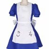 Auscosplay Movie Costume Alice Madness Returns Alice Cosplay Costume Blue Maid Dress