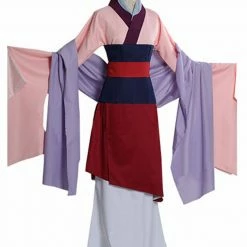 Auscosplay Princess Hua Mulan Pink Hanfu Cosplay Costume Prince & Princess Costume