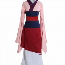 Auscosplay Princess Hua Mulan Pink Hanfu Cosplay Costume Prince & Princess Costume
