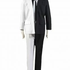 Auscosplay Harvey Dent Aka Two-Face Black & White Tuxedo Cosplay Costume Movie Costume