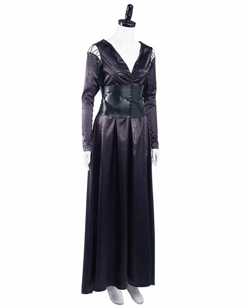 Auscosplay Bellatrix Lestrange Cosplay Costume Dress 5 Auscosplay Bellatrix Lestrange Cosplay Costume Dress