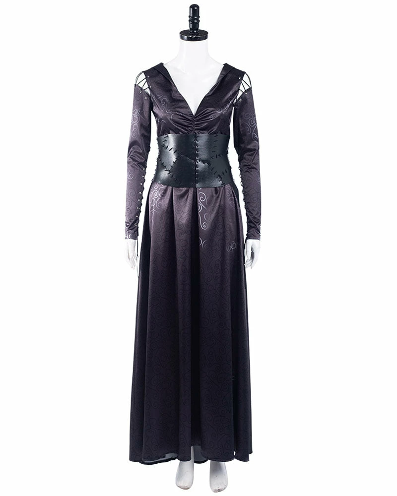Auscosplay Bellatrix Lestrange Cosplay Costume Dress 3 Auscosplay Bellatrix Lestrange Cosplay Costume Dress