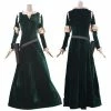 Auscosplay The Brave Princess Merida Cosplay Costume Velvet Dress For Adults