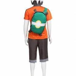 Auscosplay Pokemon Brendan Cosplay Costume Outfit Anime Costume