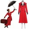 Auscosplay Mary Poppins Cosplay Costume Coat