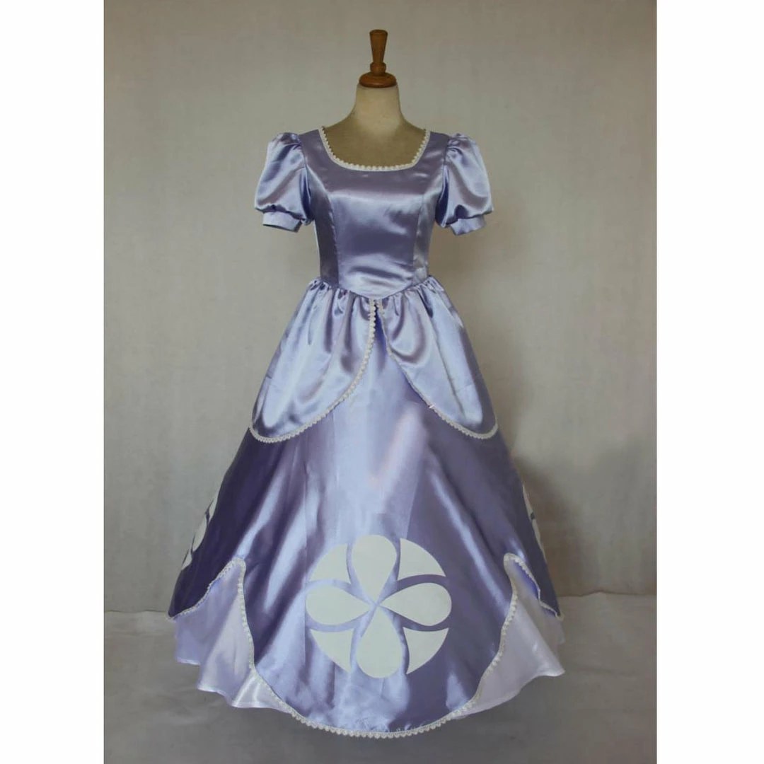 Auscosplay Princess Sofia Cosplay Costume Dress For Adult 3 Auscosplay Princess Sofia Cosplay Costume Dress For Adult