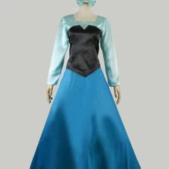 Auscosplay Prince & Princess Costume Princess Ariel Pink Dress Cosplay Costume For Adults