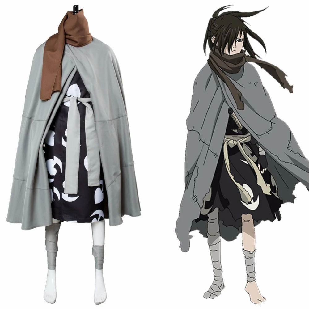 Auscosplay Dororo Hyakkimaru Cosplay Costume Full Set Outfit 3 Auscosplay Dororo Hyakkimaru Cosplay Costume Full Set Outfit