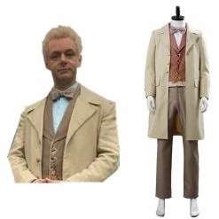 Auscosplay Good Omens Angel Aziraphale Cospaly Costume Video Game Costume