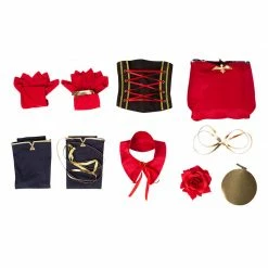 Auscosplay Takt Op Destiny Cosplay Costume Red Dress 14 Auscosplay Takt Op Destiny Cosplay Costume Red Dress
