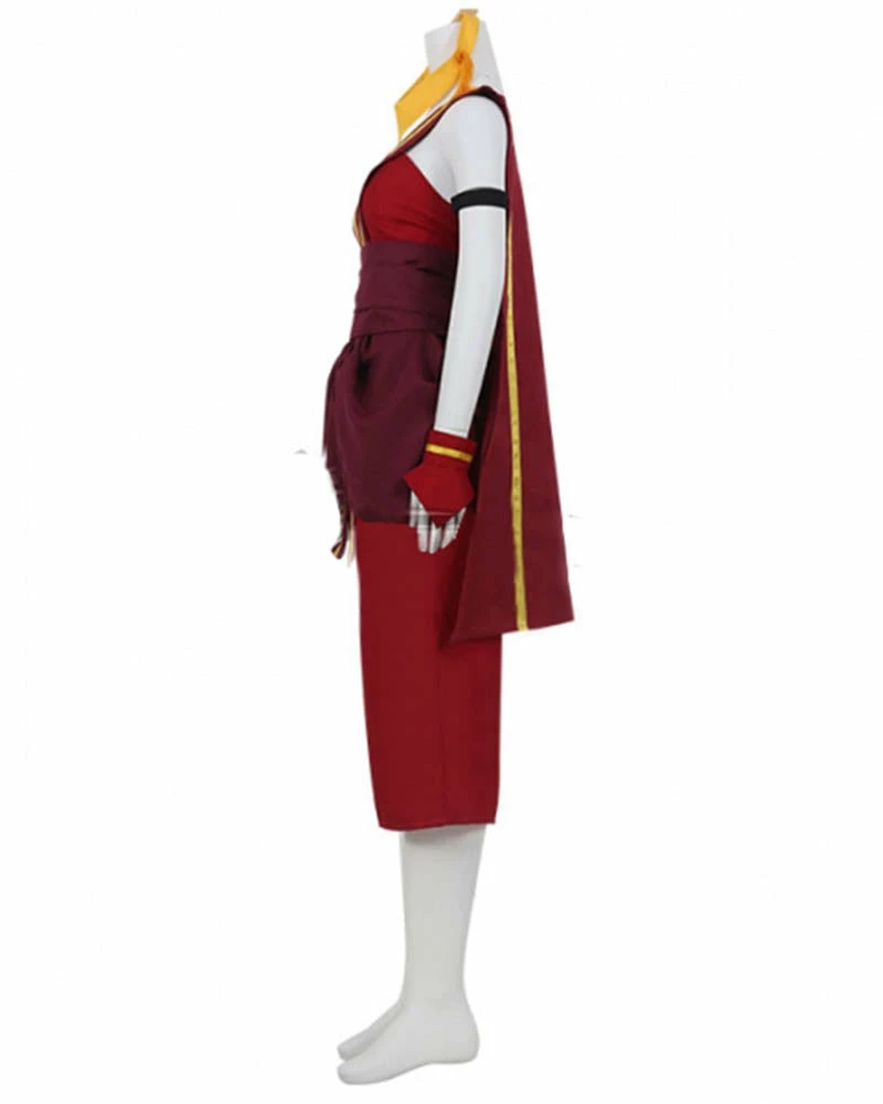 Auscosplay Avatar The Last Airbender Toph Beifong Red Cosplay Costume 4 Auscosplay Avatar The Last Airbender Toph Beifong Red Cosplay Costume