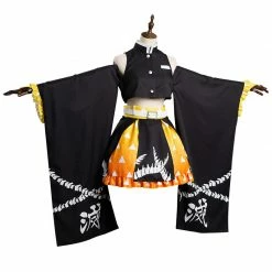 Auscosplay Demon Slayer Agatsuma Zenitsu Cosplay Costume Female Dress Anime Costume