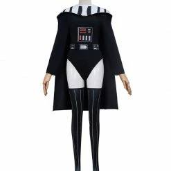 Auscosplay Star Wars Darth Vader Cosplay Costume Female Jumpsuit Movie Costume