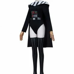 Auscosplay Star Wars Darth Vader Cosplay Costume Female Jumpsuit Movie Costume