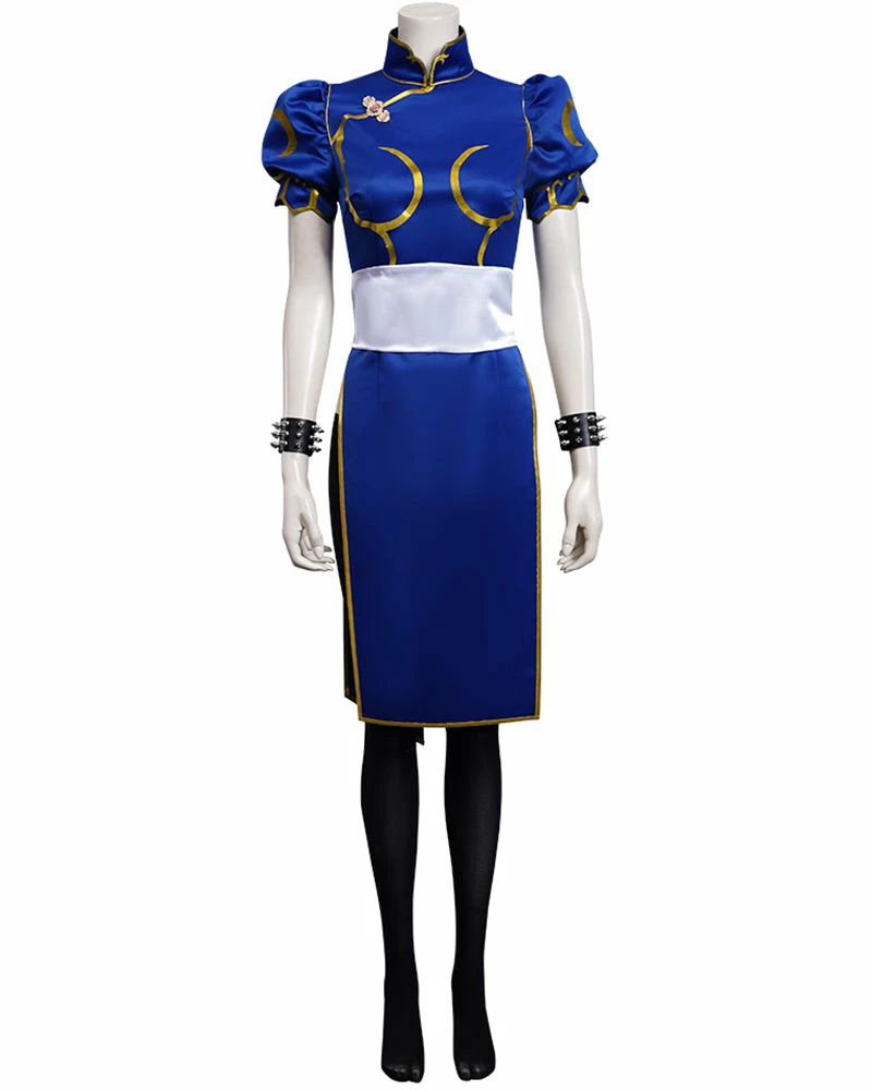 Auscosplay Street Fighter Chun-Li Chun Li Cosplay Costume Video Game Costume 7 Auscosplay Street Fighter Chun-Li Chun Li Cosplay Costume Video Game Costume