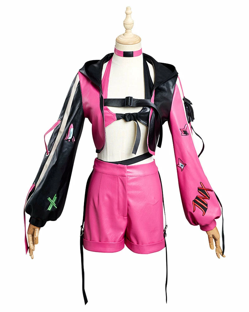 Auscosplay Arcane LoL Jinx Cosplay Costume League Of Legends Outfit League Of Legends (LOL) Cosplay 3 Auscosplay Arcane LoL Jinx Cosplay Costume League Of Legends Outfit League Of Legends (LOL) Cosplay