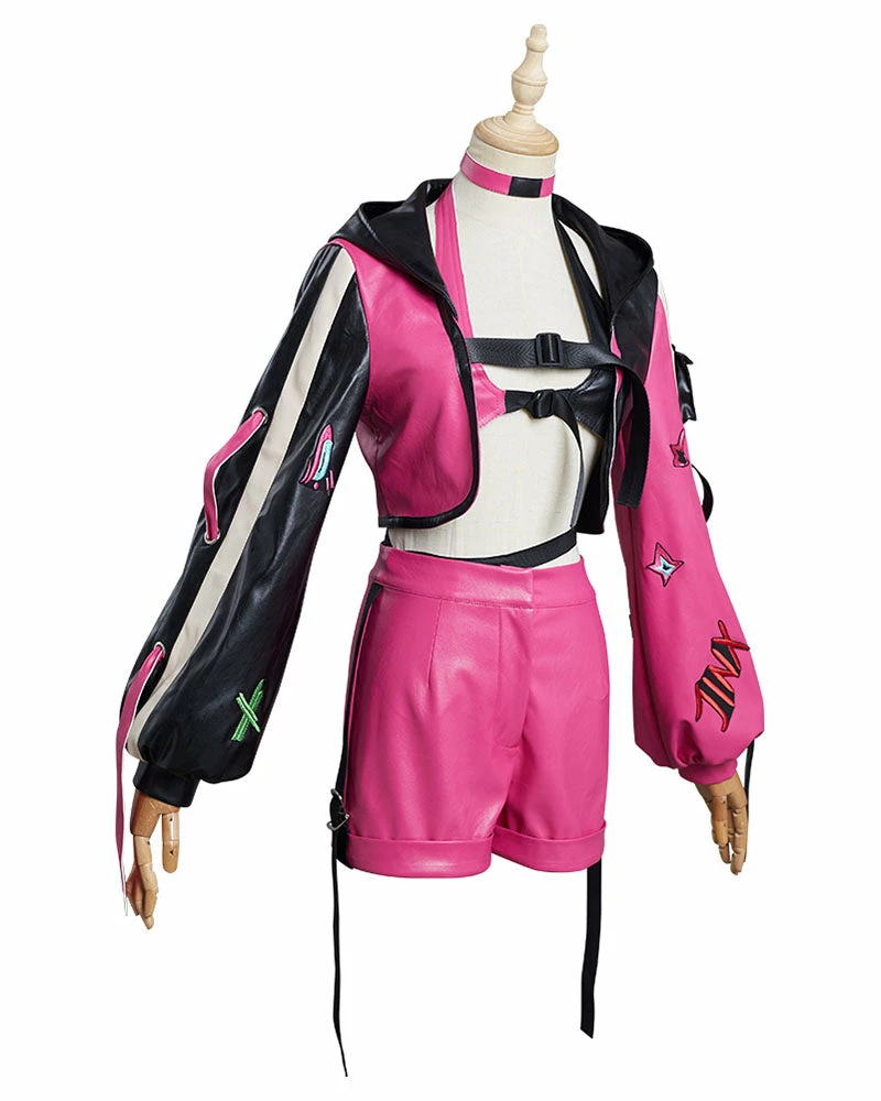 Auscosplay Arcane LoL Jinx Cosplay Costume League Of Legends Outfit League Of Legends (LOL) Cosplay 6 Auscosplay Arcane LoL Jinx Cosplay Costume League Of Legends Outfit League Of Legends (LOL) Cosplay