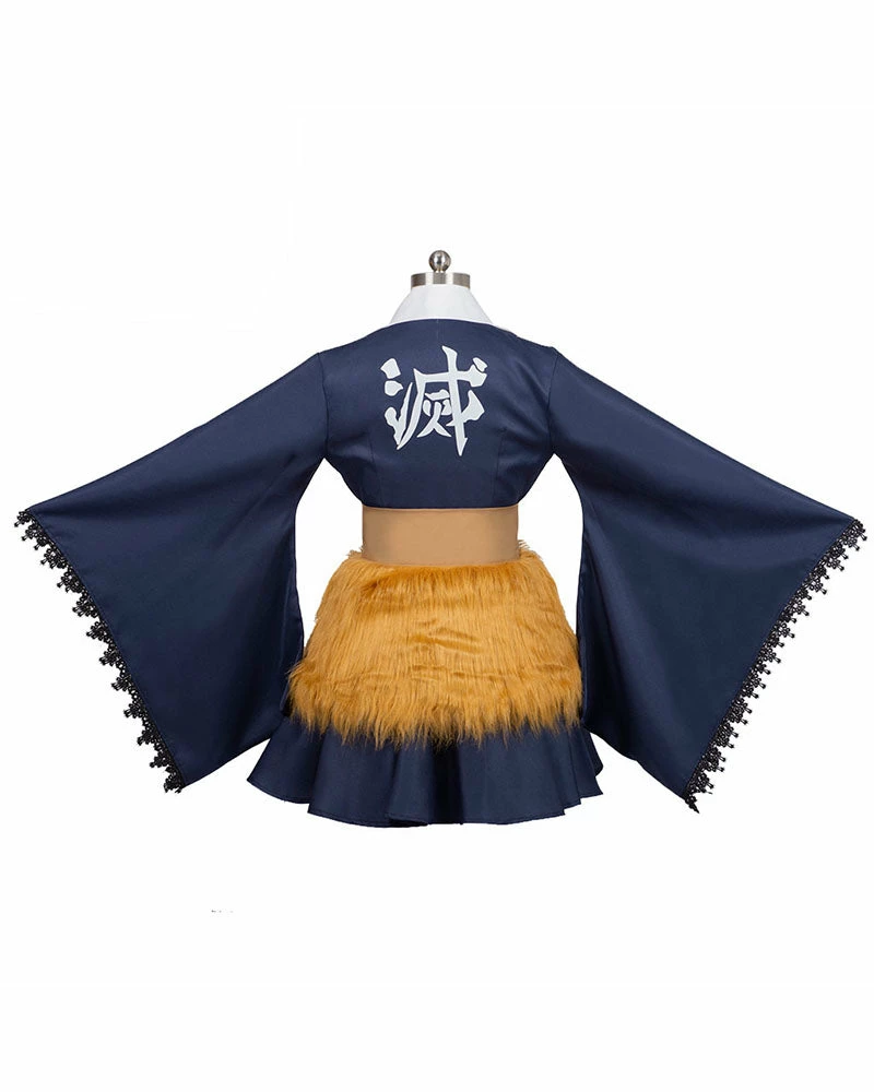 Auscosplay Anime Costume Demon Slayer Kimetsu No Yaiba Inosuke Hashibira Women Dress 4 Auscosplay Anime Costume Demon Slayer Kimetsu No Yaiba Inosuke Hashibira Women Dress