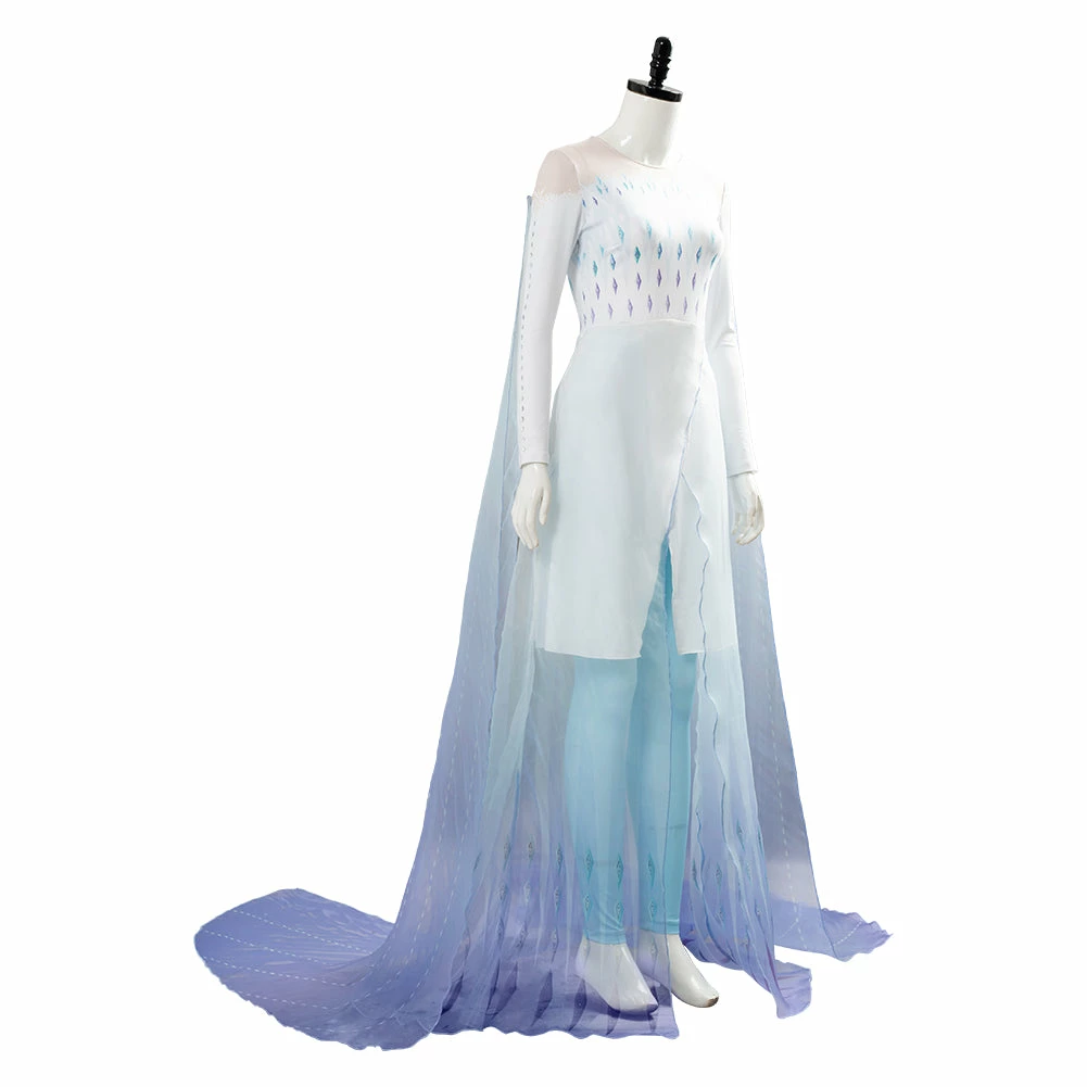 Auscosplay Elsa Snow Queen Cosplay Costume Gown White Dress 5 Auscosplay Elsa Snow Queen Cosplay Costume Gown White Dress