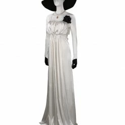 Auscosplay Resident Evil Alcina Dimitrescu Cosplay Costume Village Dress