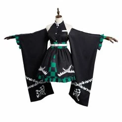 Auscosplay Demon Slayer Tanjiro Kamado Cosplay Costume Female Dress