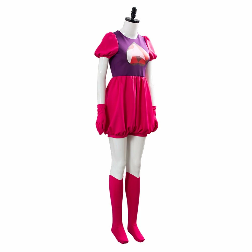 Auscosplay Steven Universe Spinel Gem Cosplay Costume Red Dress 4 Auscosplay Steven Universe Spinel Gem Cosplay Costume Red Dress