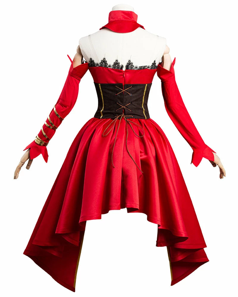 Auscosplay Takt Op Destiny Cosplay Costume Red Dress 4 Auscosplay Takt Op Destiny Cosplay Costume Red Dress