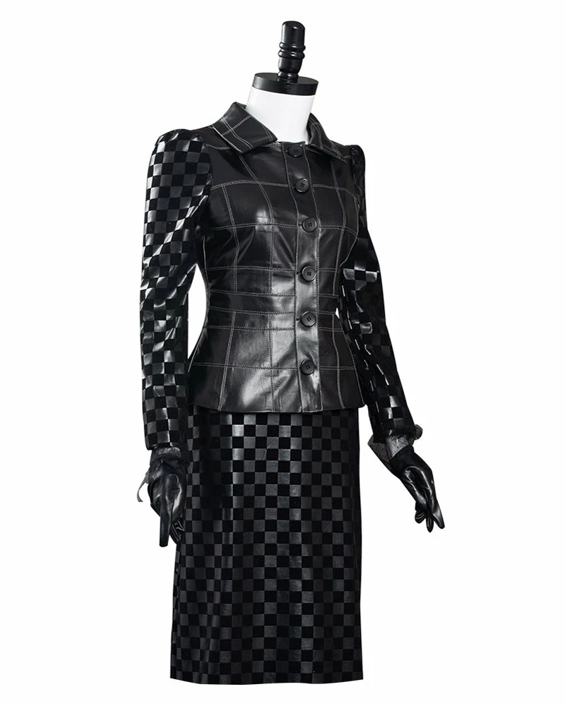 Auscosplay Cruella De Vil Cosplay Costume Outfit 6 Auscosplay Cruella De Vil Cosplay Costume Outfit