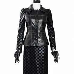 Auscosplay Cruella De Vil Cosplay Costume Outfit
