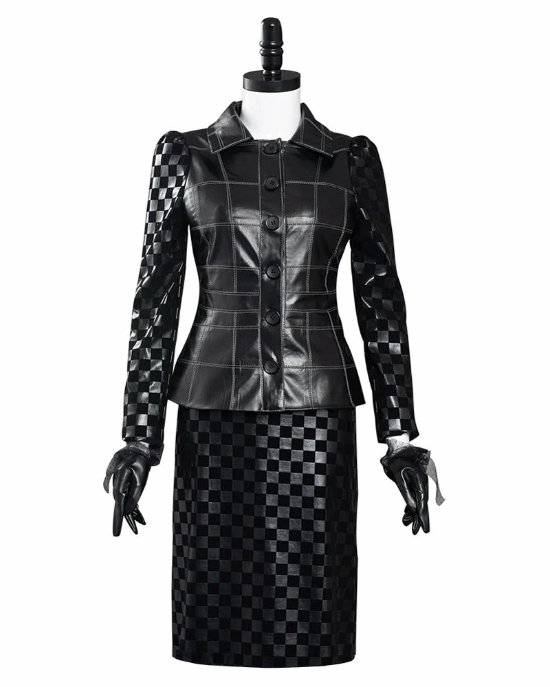 Auscosplay Cruella De Vil Cosplay Costume Outfit 3 Auscosplay Cruella De Vil Cosplay Costume Outfit