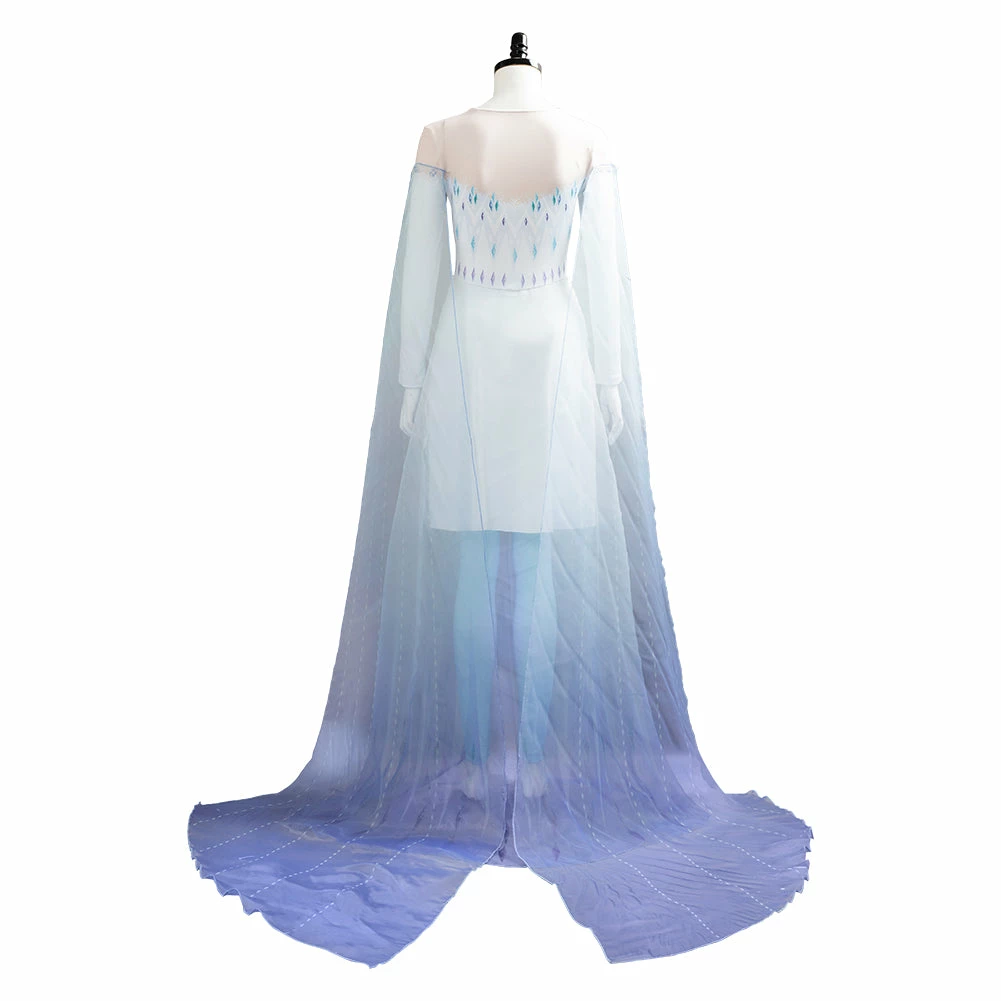 Auscosplay Elsa Snow Queen Cosplay Costume Gown White Dress 6 Auscosplay Elsa Snow Queen Cosplay Costume Gown White Dress