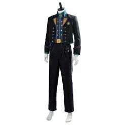 Auscosplay Movie Costume Prince Kristoff Costume Cospaly Black Outfit
