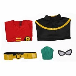 Auscosplay Movie Costume Teen Titans Robin Cosplay Costume Jumpsuit Outfits 11 Auscosplay Movie Costume Teen Titans Robin Cosplay Costume Jumpsuit Outfits