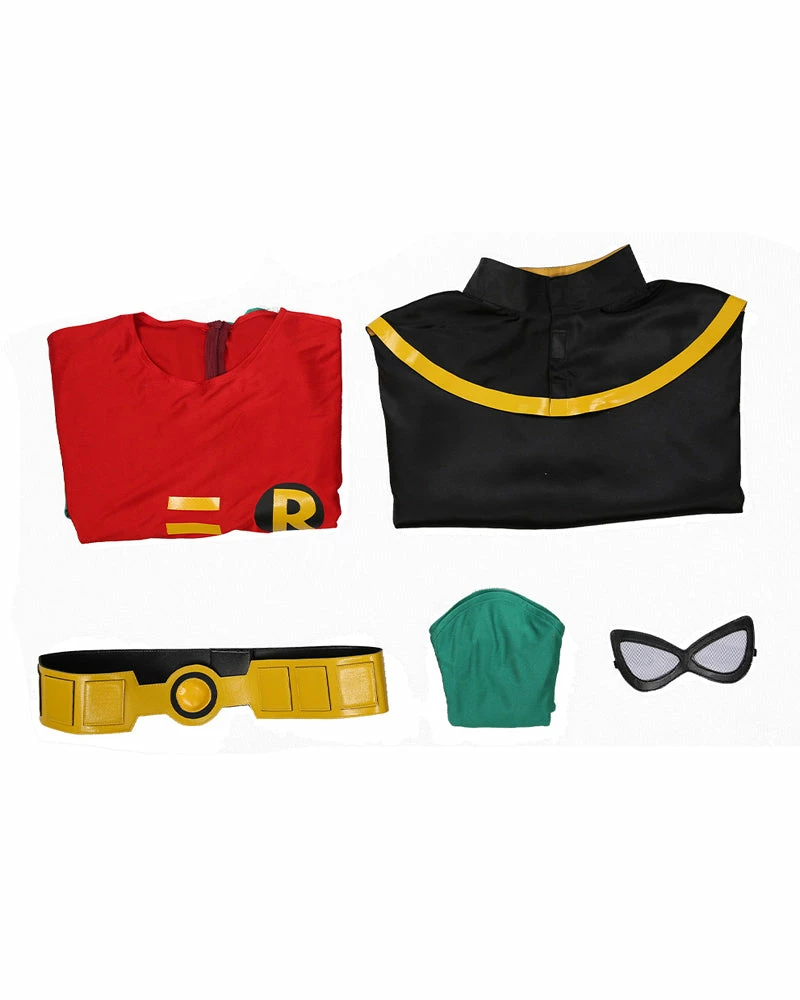 Auscosplay Movie Costume Teen Titans Robin Cosplay Costume Jumpsuit Outfits 7 Auscosplay Movie Costume Teen Titans Robin Cosplay Costume Jumpsuit Outfits
