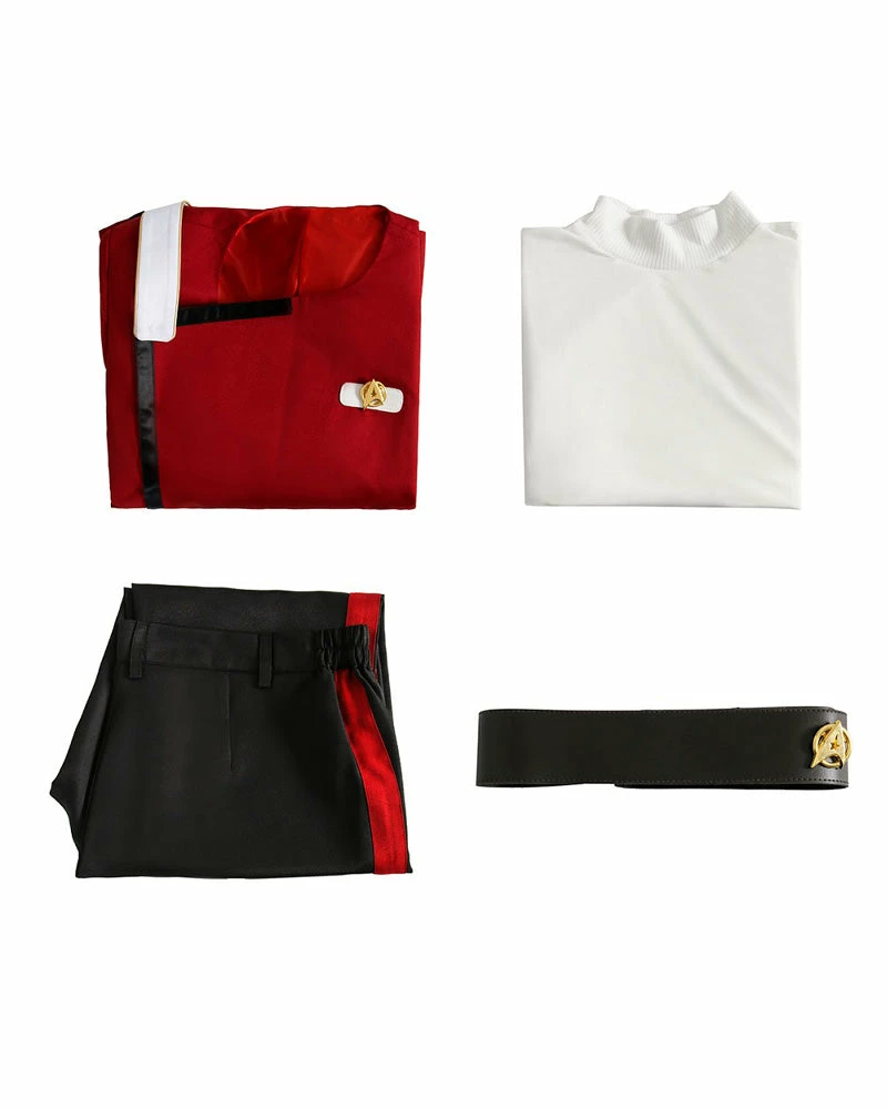 Auscosplay Movie Costume Star Trek II-VI Wrath Of Khan Cosplay Costume Starfleet Uniform 5 Auscosplay Movie Costume Star Trek II-VI Wrath Of Khan Cosplay Costume Starfleet Uniform