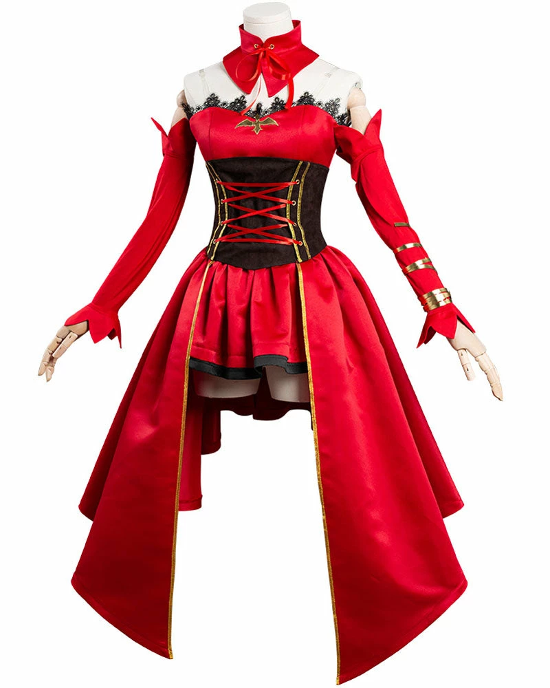 Auscosplay Takt Op Destiny Cosplay Costume Red Dress 7 Auscosplay Takt Op Destiny Cosplay Costume Red Dress
