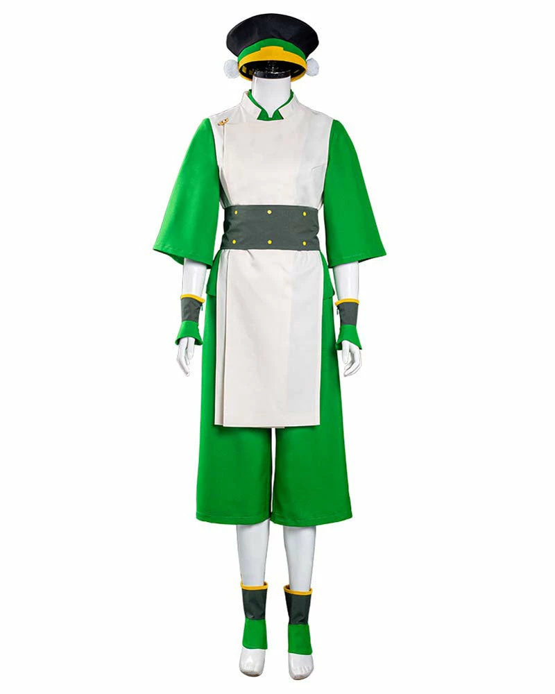 Auscosplay Anime Costume Avatar The Last Airbender Toph Bengfang Cosplay Costume 3 Auscosplay Anime Costume Avatar The Last Airbender Toph Bengfang Cosplay Costume