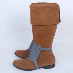 Auscosplay Flynn Rider Cosplay Shoes Game Men Boots Custom Made
